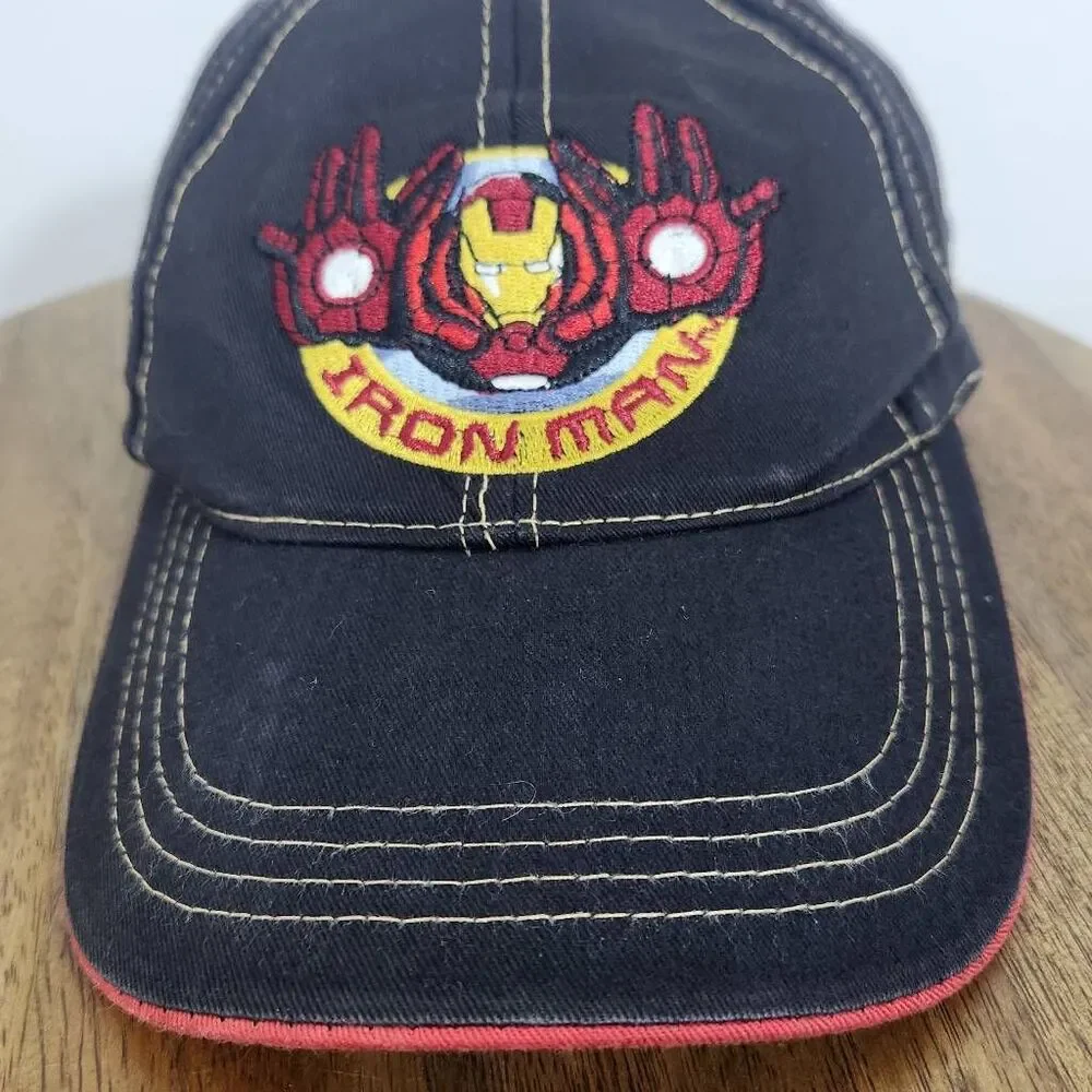 Iron Man Boy's Baseball Hat Superhero Heavy Metal Hat Cap Strapback in Black